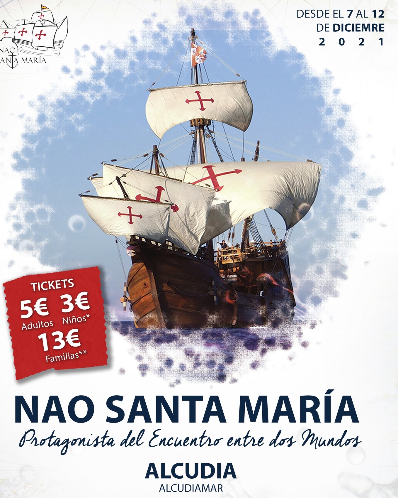 Nao Santa María, Port d’Alcudia, Alcudiamar, Cristóbal Colón, América